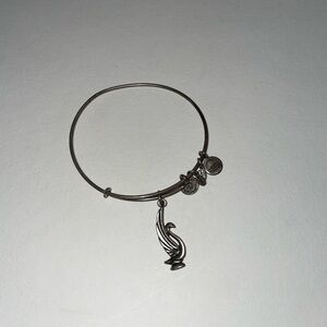 Alex and Ani bracelet, silver, swan pendant